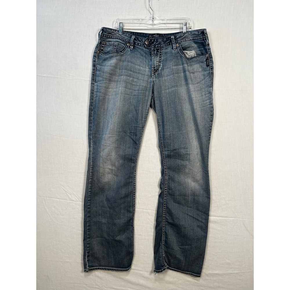 Silver Jeans Co Tuesday Bootcut Jean Medium Wash Low Rise Size 16/33 W1525SSR154